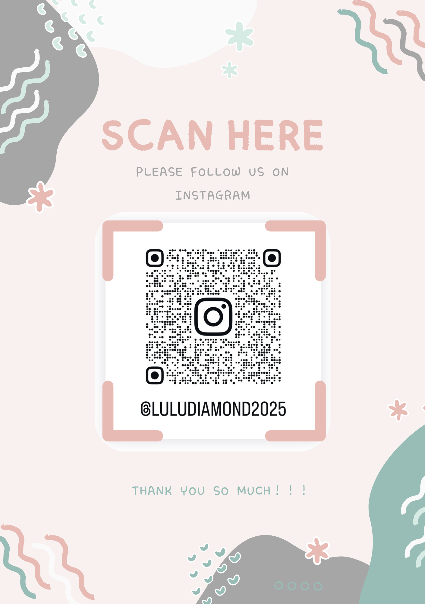 Blue Pink Cute Organic Scan Here For Your Payment A5 Document.png